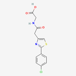 Glycine, N-[2-[2-(4-chlorophenyl)-4-thiazolyl]acetyl]- - 17969-64-1