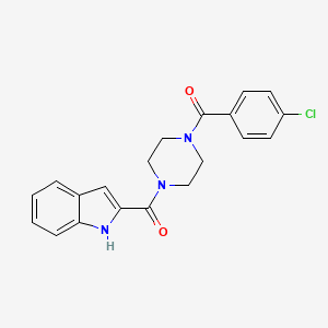 (4-chlorophenyl)[4-(1H-indol-2-ylcarbonyl)piperazin-1-yl]methanone - 